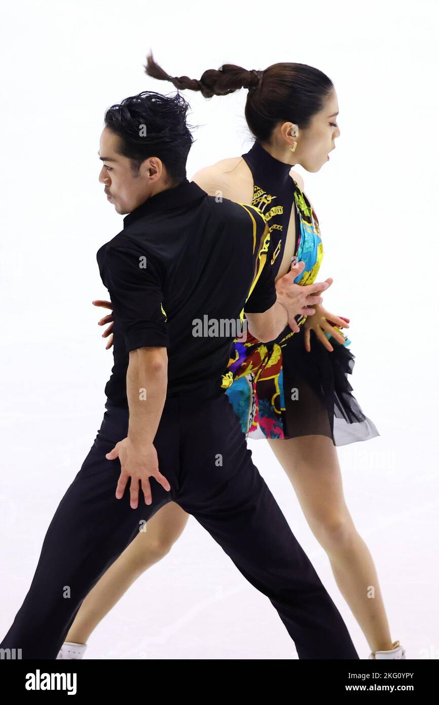 Hokkaido, Japan. 18th Nov, 2022. Kana Muramoto & Daisuke Takahashi (JPN) Figure Skating ISU