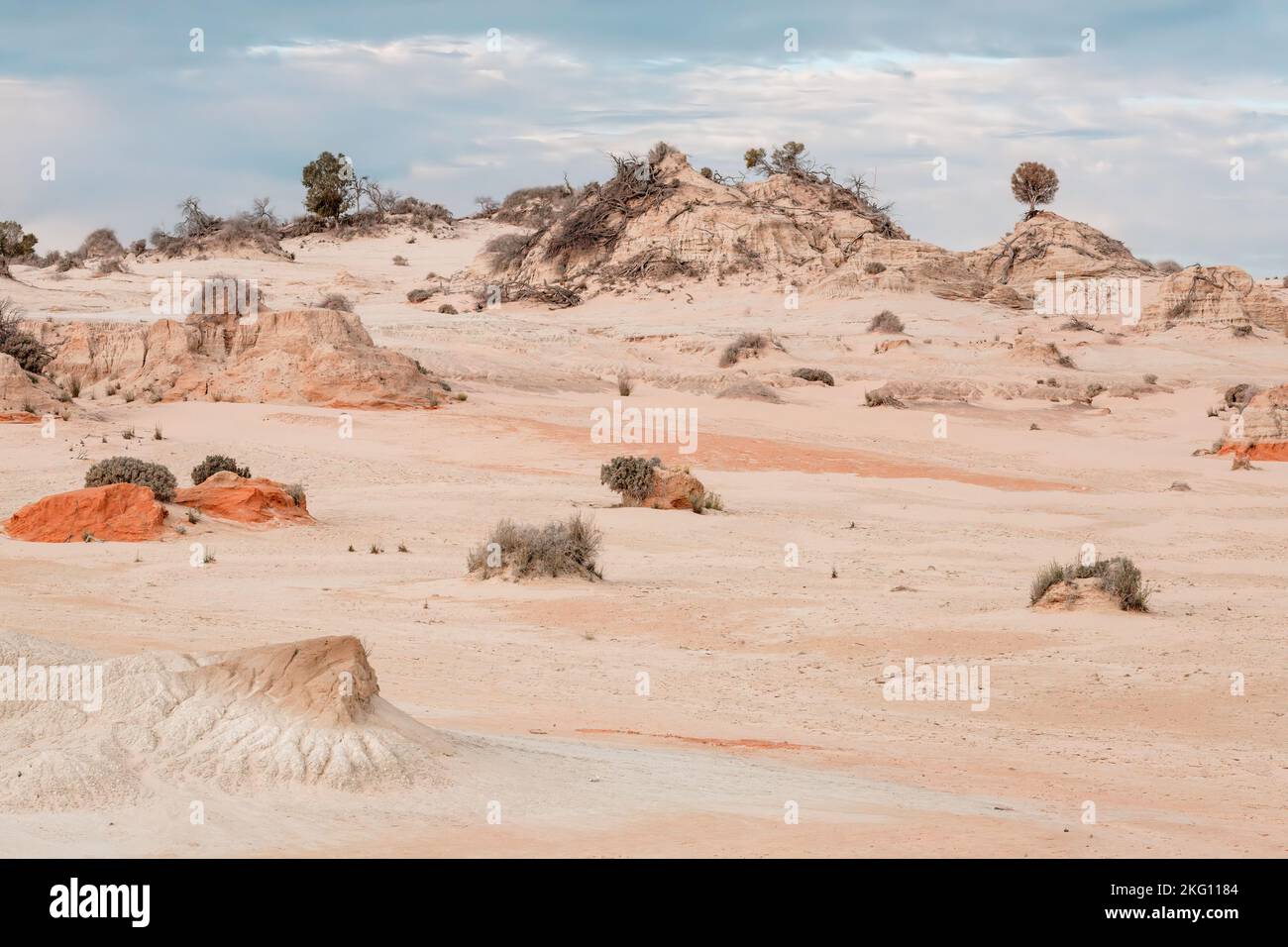 Australian desert sands and their rich ochres paint a beautiful landscape to behold any visitor Stock Photo