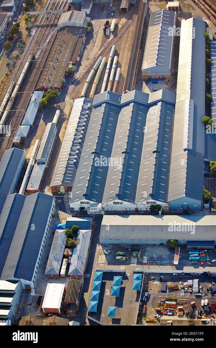 City map view aerial rail hi-res stock photography and images - Alamy