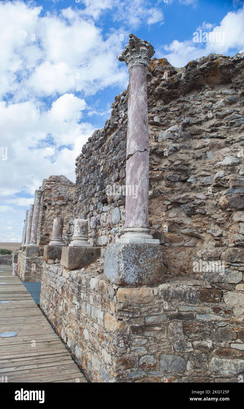 Roman remains of Regina Turdulorum city. Casas de Reina, Badajoz, Spain Stock Photo