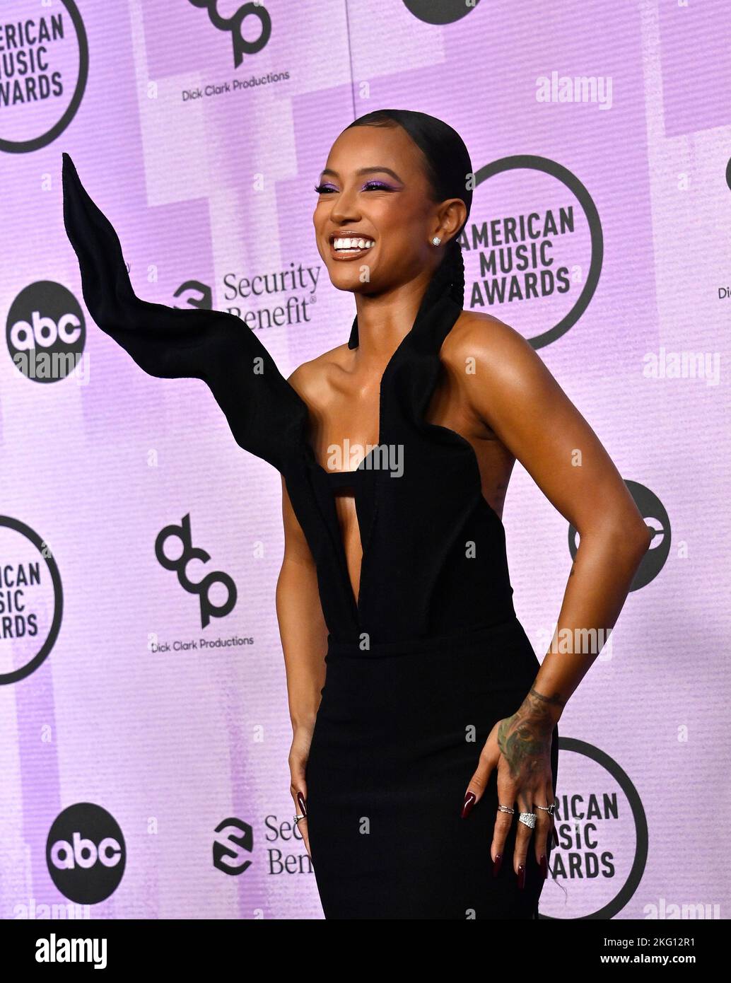 Los Angeles, United States. 20th Nov, 2022. Karrueche Tran arrives for the 50th annual American Music Awards at the Microsoft Theater in Los Angeles on Sunday, November 20, 2022. Photo by Jim Ruymen/UPI Credit: UPI/Alamy Live News Stock Photo