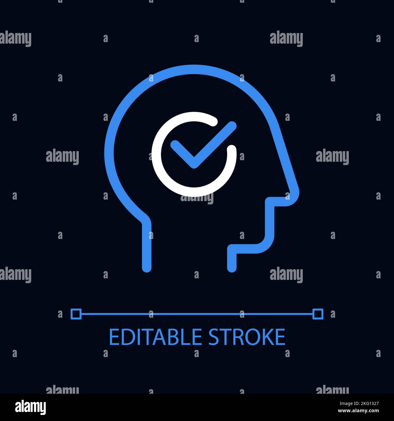 Mental health pixel perfect color linear ui icon for dark theme Stock ...