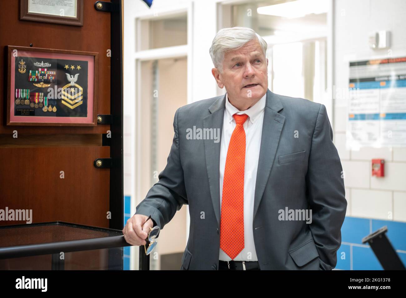 The 8th Master Chief Petty Officer of the Navy, John Hagan, visits