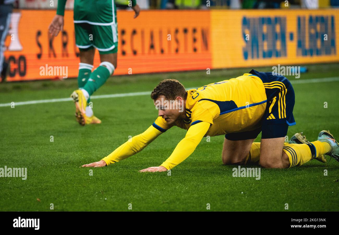 Malmoe, Sweden. 19th, November 2022. Viktor Claesson (7) of Sweden seen during the football friendly between Sweden and Algeria at Eleda Stadion in Malmoe. (Photo credit: Gonzales Photo - Joe Miller). Stock Photo