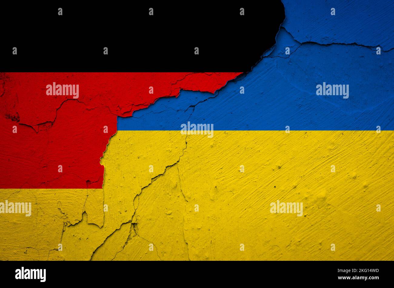 Germany and Ukraine flags. International relations Stock Photo - Alamy