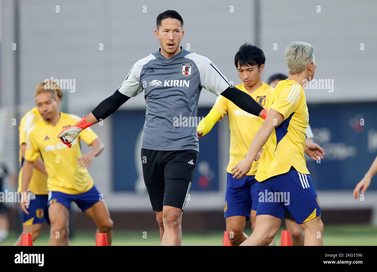 Doha, Qatar. 19th Nov, 2022. Schmidt Daniel (JPN) Football/Soccer : Japan national team training session during the FIFA World Cup Qatar 2022 at Al Sadd SC New Training Facilities in Doha, Qatar . Credit: AFLO/Alamy Live News Stock Photo