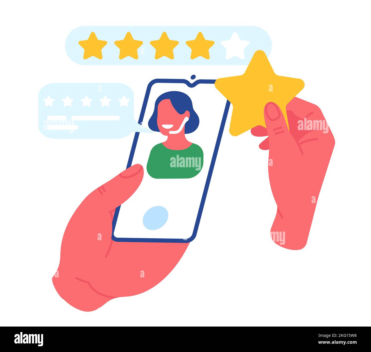 Customer service evaluation. Positive users experience. Application ...