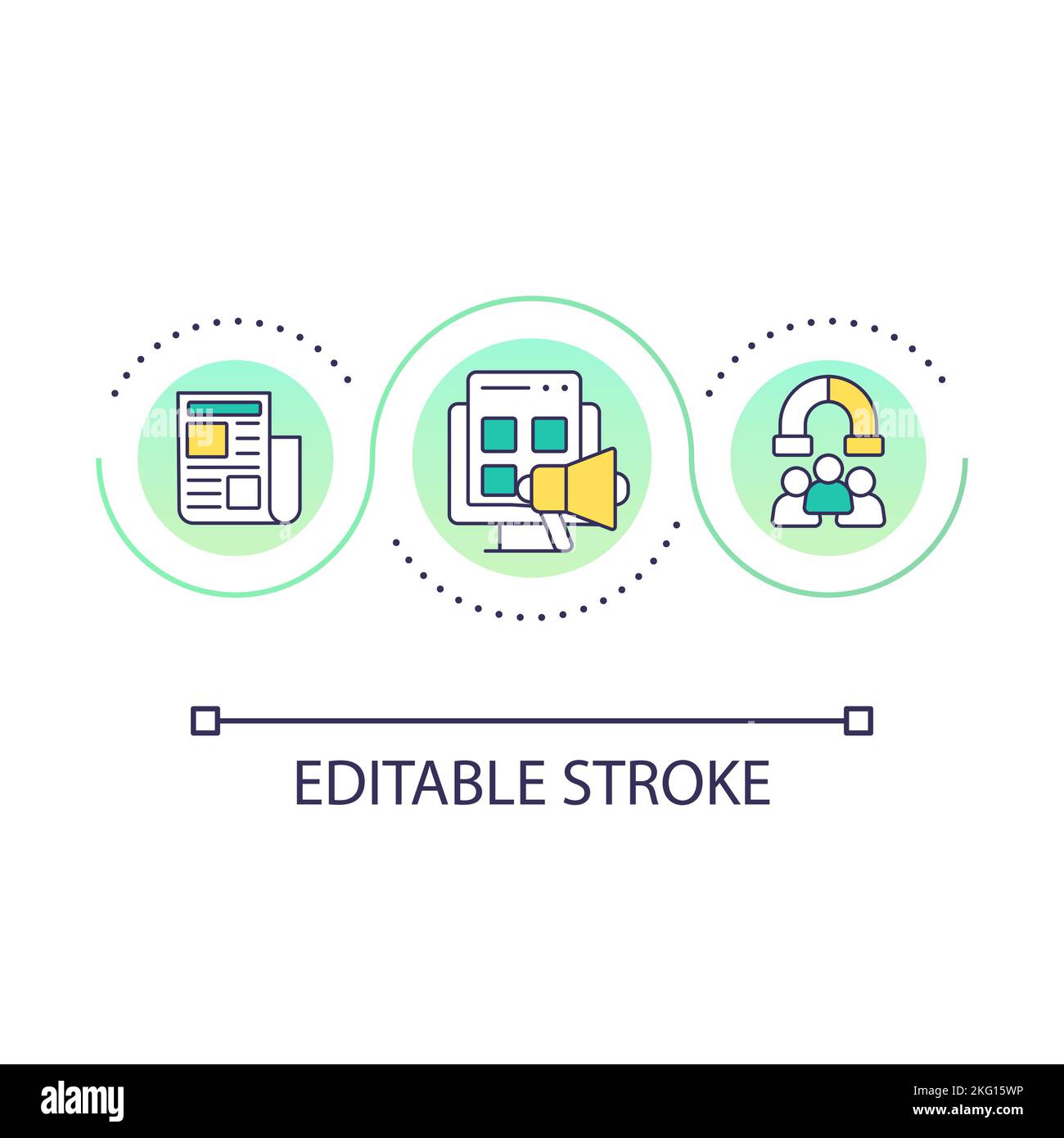 Get right word out loop concept icon Stock Vector Image & Art - Alamy