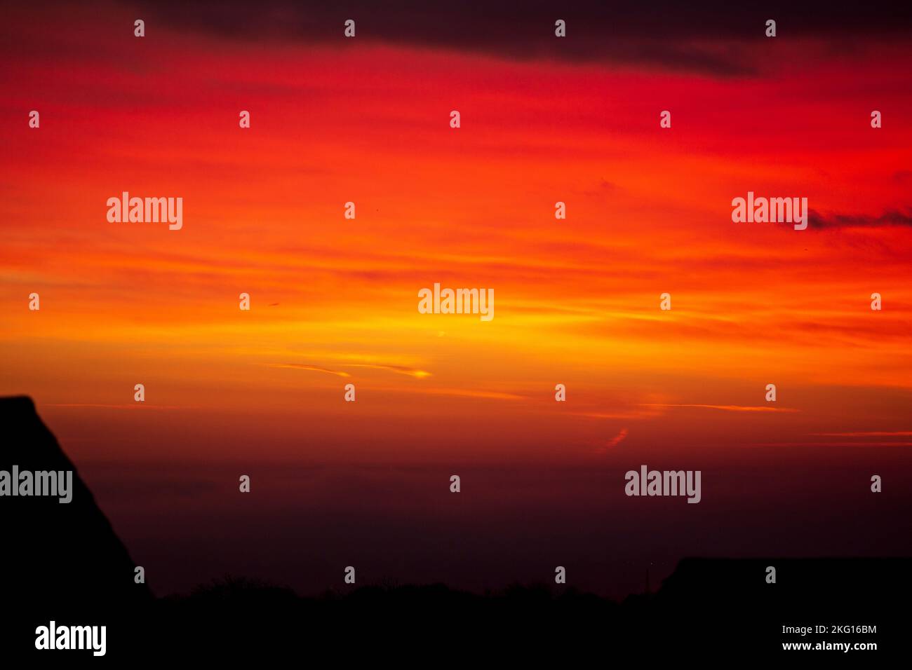 Halifax,West Yorkshire, UK. 21st Nov, 2022. UK Weather. Sunrise over