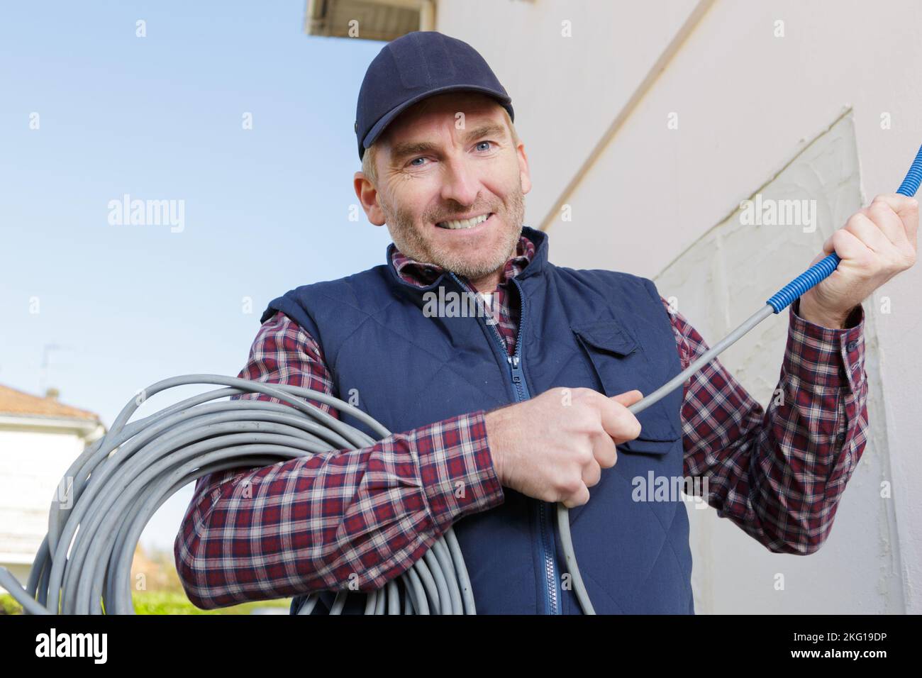 worker in a construction site Stock Photo - Alamy