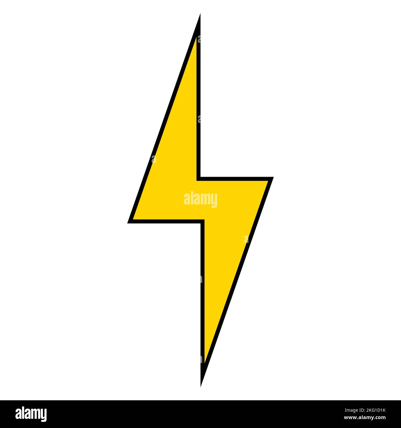 Lightning high voltage sign, electrical shock hazard warning risk power