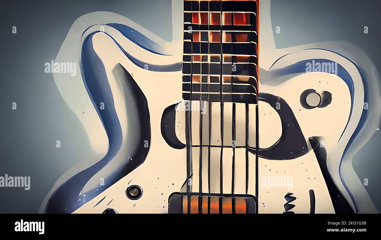 Electric Guitar Drawing Background, Illustration Stock Photo Alamy
