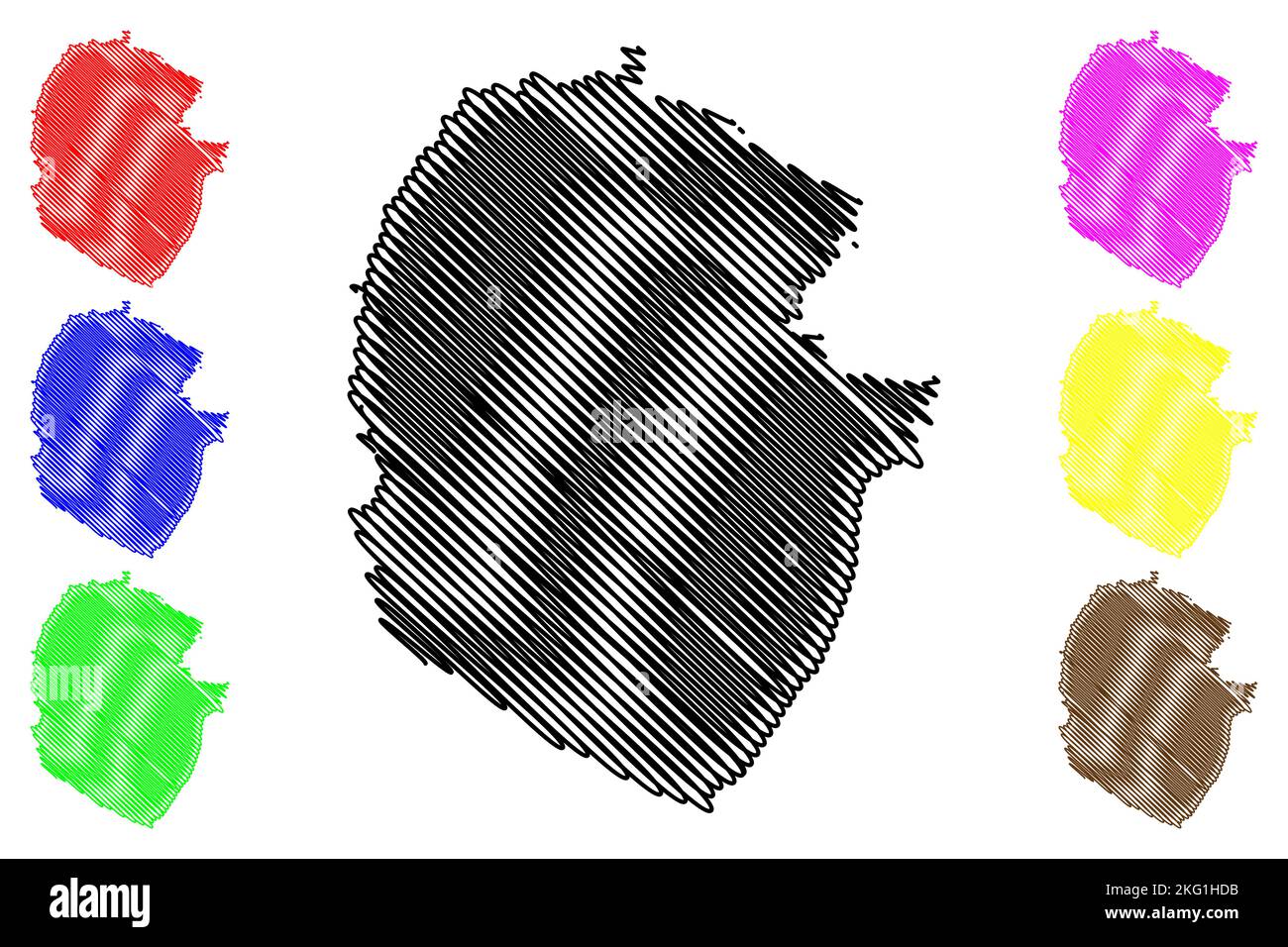 Guguan Island Commonwealth of - Guguan Island Commonwealth Of The Northern Mariana Islands Pacific Ocean United States Of America Usa Map Vector Illustration Scribble Sketch Gu 2KG1HDB 