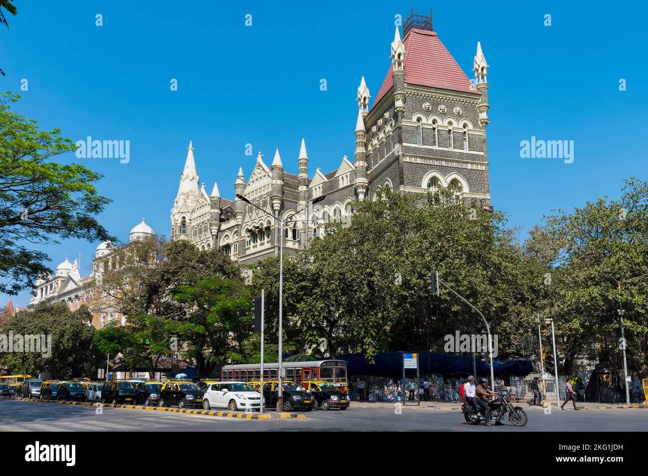 Oriental Building; Flora Fountain, Hutatma Chowk, Bombay, Mumbai, Maharashtra, India Stock Photo