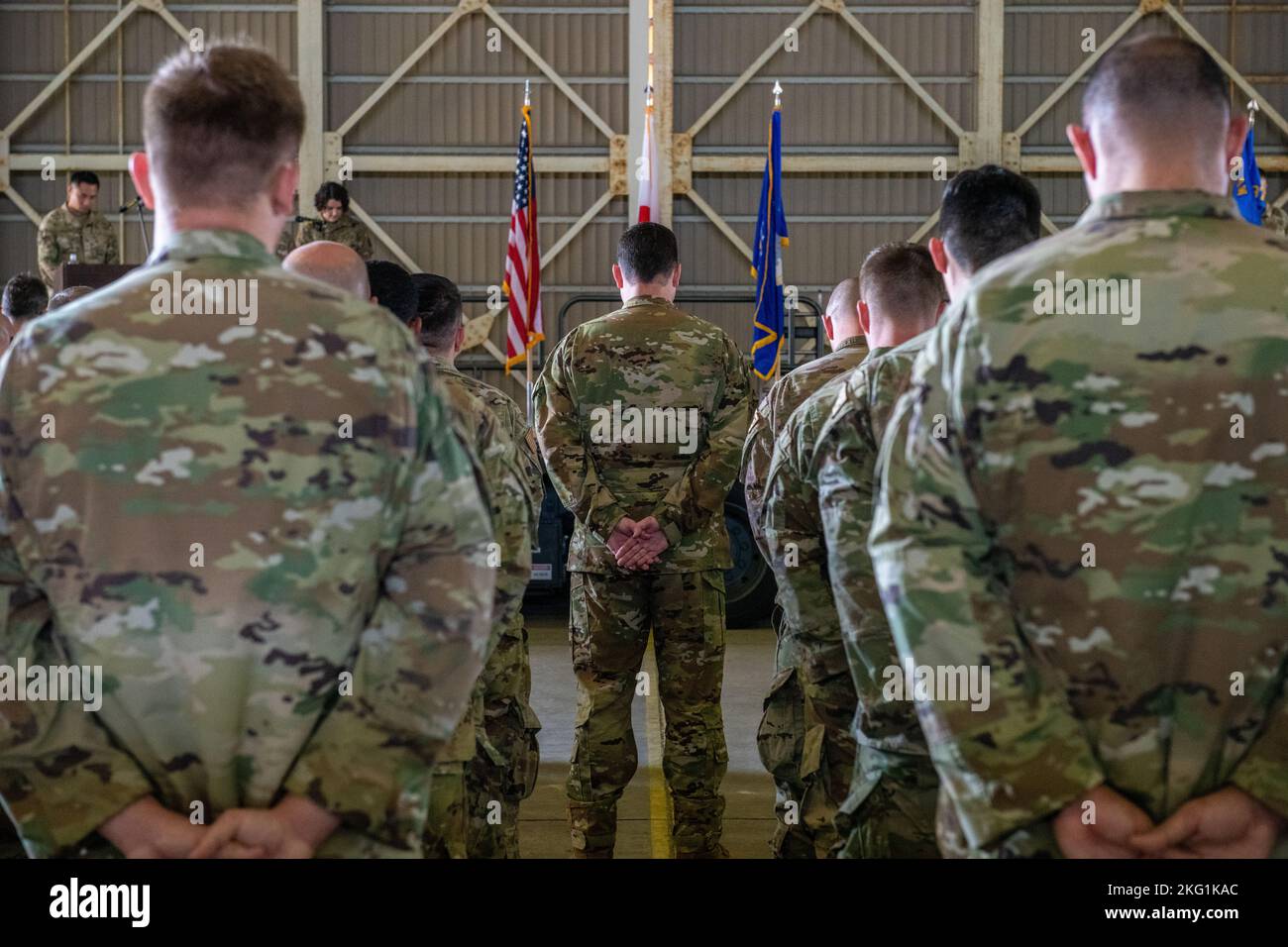 Members of the 319th Expeditionary Reconnaissance Squadron stand in ...