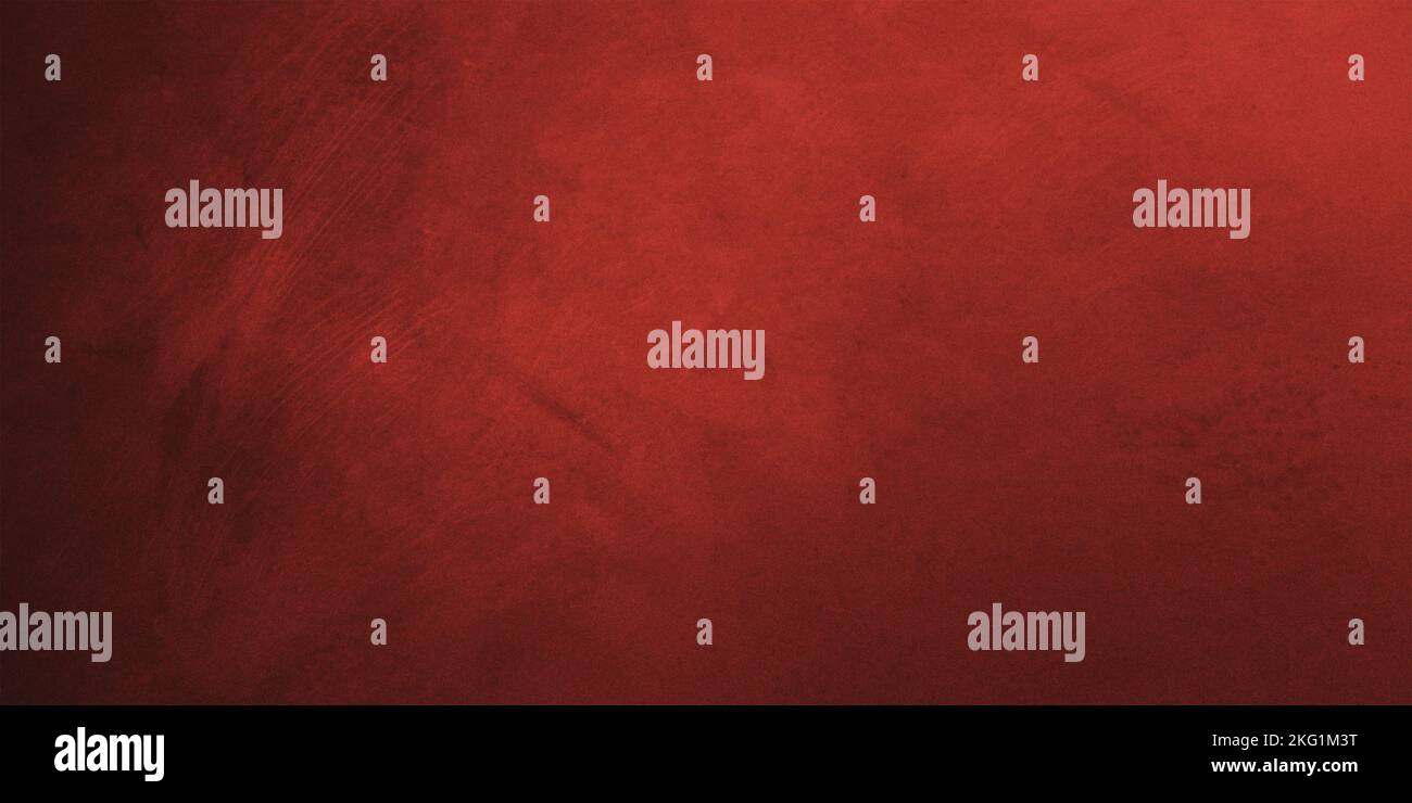 Red wall texture, background surface, wide panoramic view Stock Photo