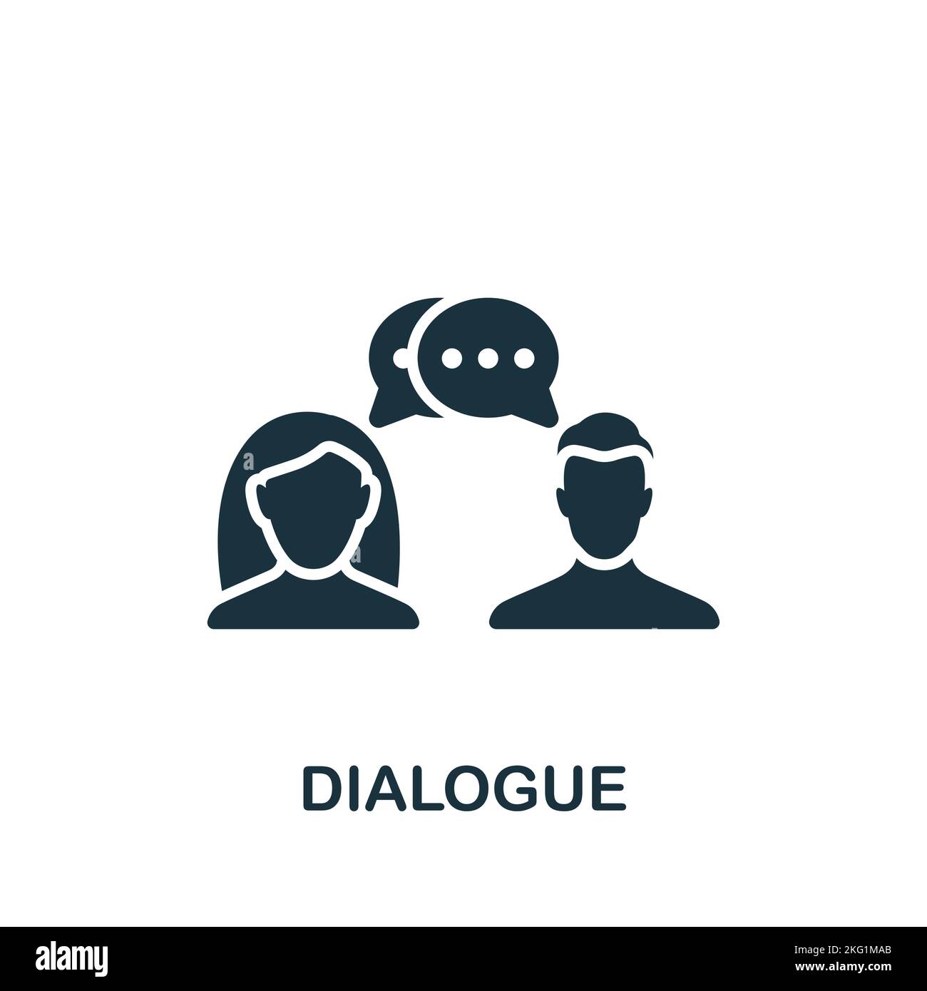 Dialogue icon. Monochrome simple Project Planning icon for templates ...