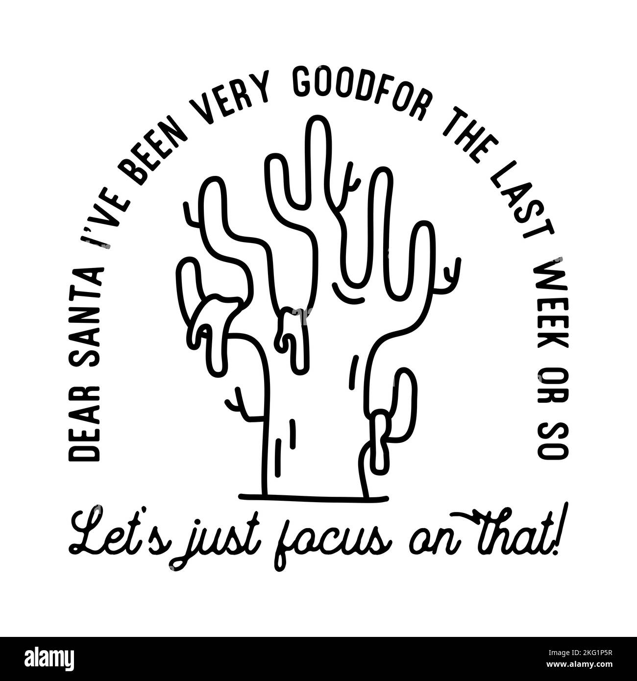 Mountain Camping christmas badge design with tree in line art style and