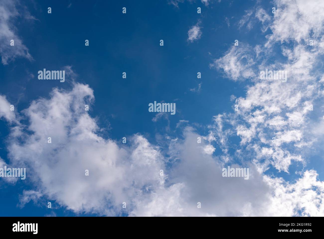 Dramatic blue sky with white clouds Stock Photo - Alamy
