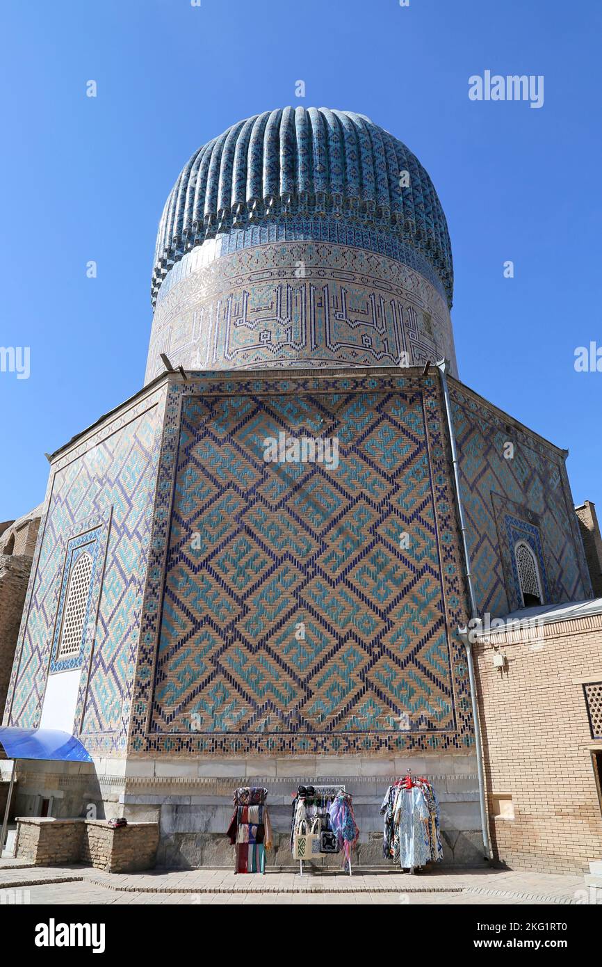 Muhammad Sultan Mausoleum, Guri Amir, Samarkand, Samarkand Province, Uzbekistan, Central Asia Stock Photo