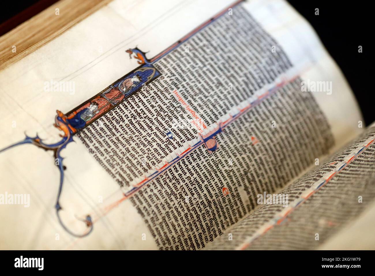 Louvre Abu Dhabi art and civilisation museum. Gothic bible. France