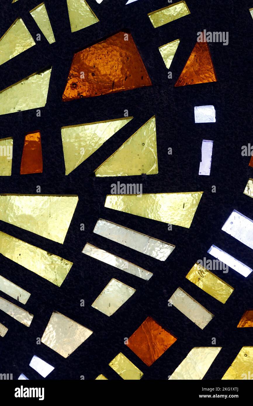 Mosque Cathedral of Cordoba. Stained glass window. Coloured stained ...