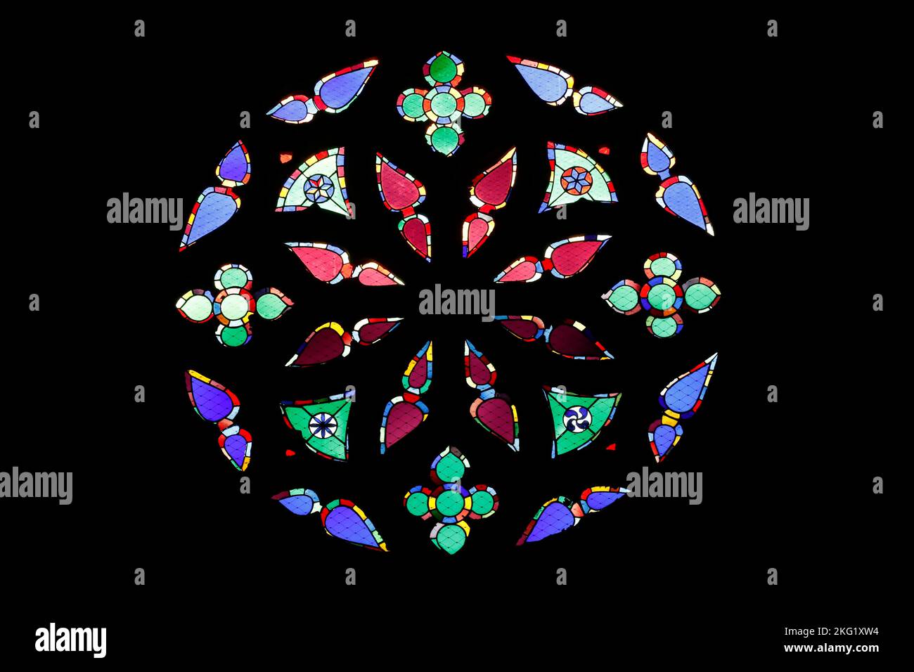Mosque cathedral of cordoba stained glass window coloured stained