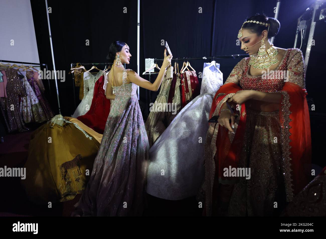 The National Asian Wedding Show 2022, the event held in Hammersmith, West London for the last 18 year's is the largest Asian Wedding show in Europe. Stock Photo