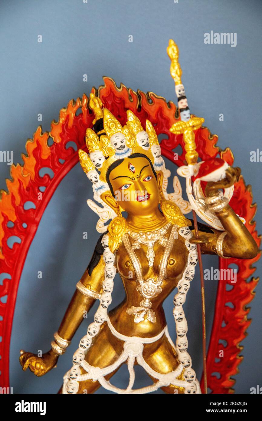 Vajrayogini statue in a buddhist temple in western France Stock Photo Alamy