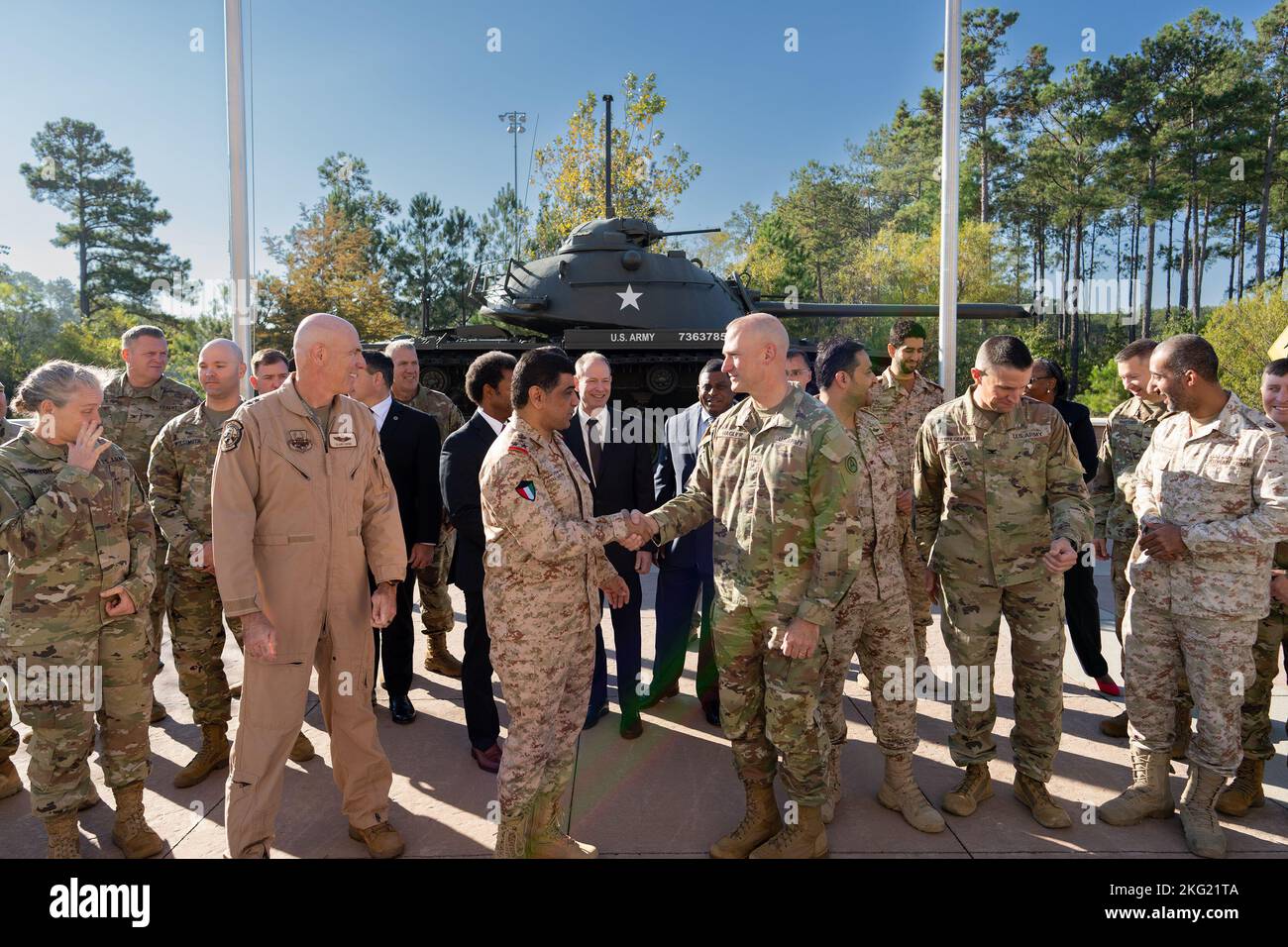 U.S. Army Central's Deputy Commander, MG Wendul Hagler II, a Kuwaiti delegation to