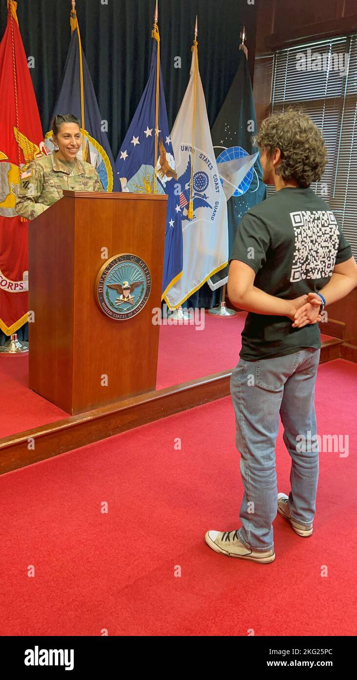 U.S. Army Col. Janelle Kutter, commander, Eastern Sector, prepares to