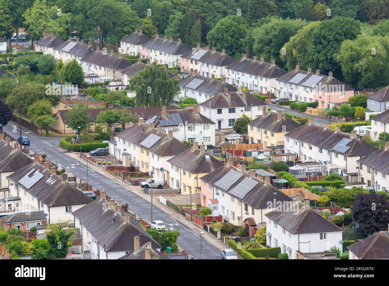 Aerial image of Clifton captured from the roof of Southchurch Court, Nottinghamshire England UK