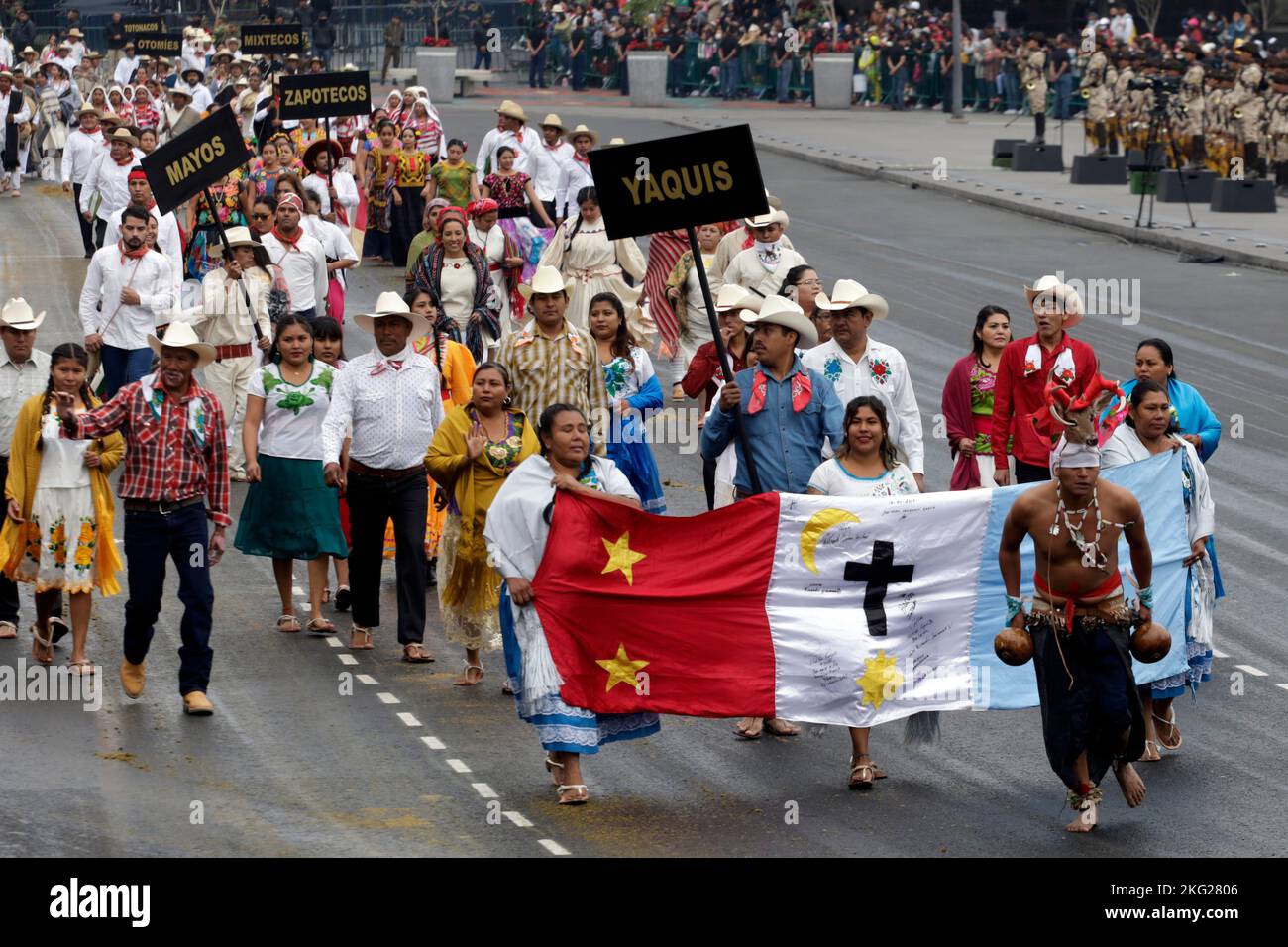 November 20, 2022, Mexico City, Mexico Members of the Armed Forces and
