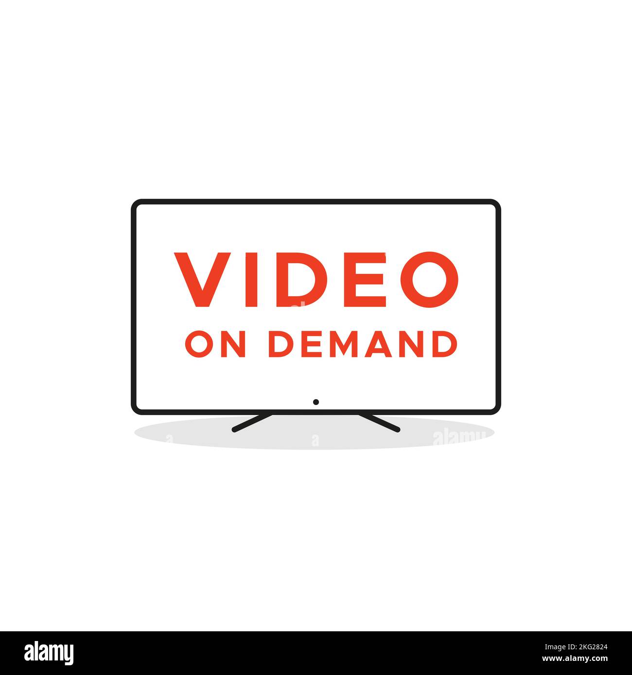 Smart TV device icon. Video on demand. Vector illustration, flat design Stock Vector Image & Art
