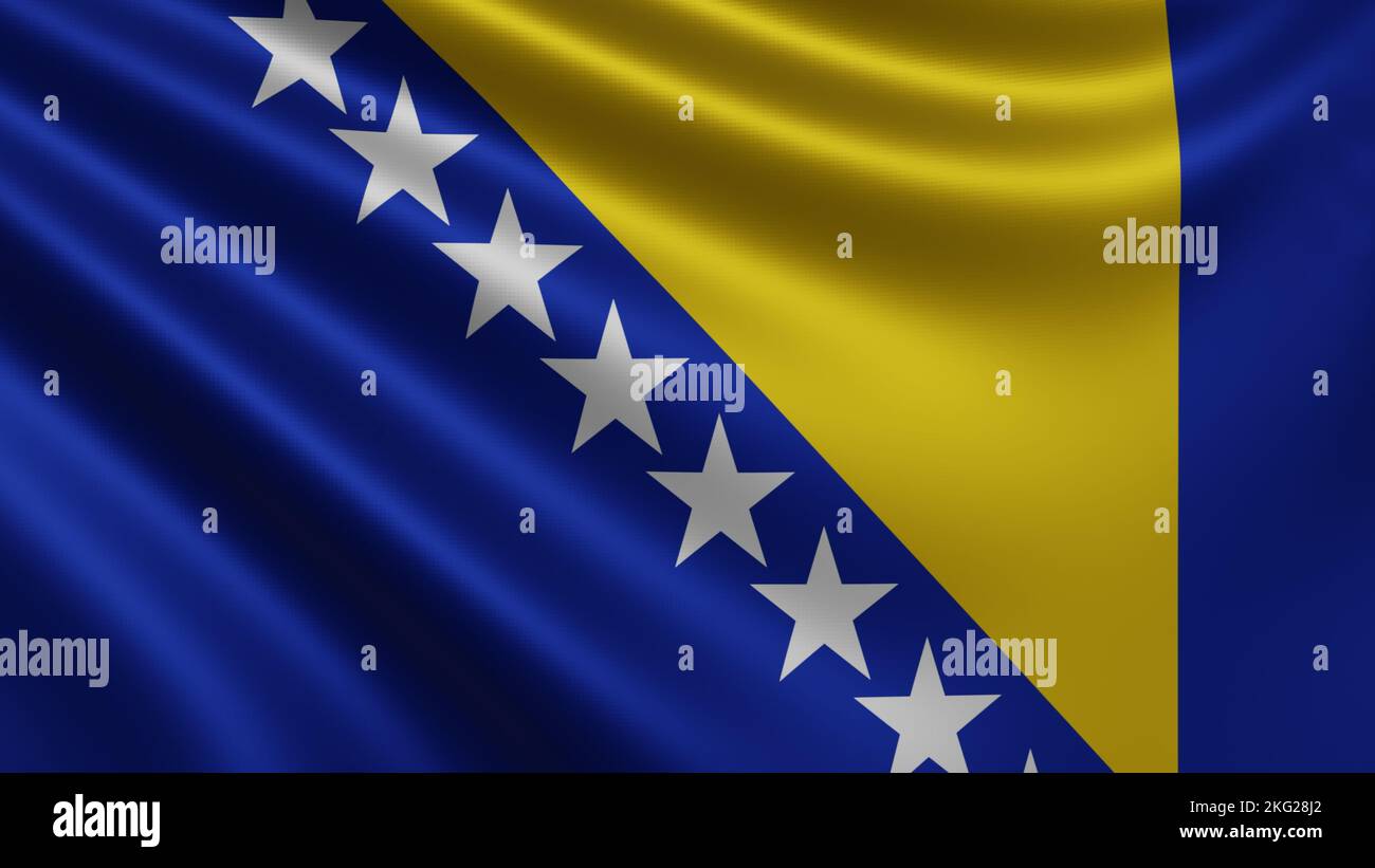 4k bosnia herzegovina national flag hi-res stock photography and images ...