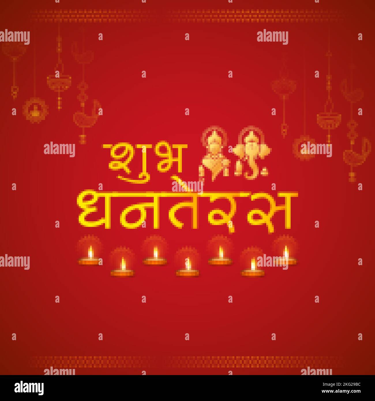 illustration of Gold coin in pot for celebration on Happy Diwali light