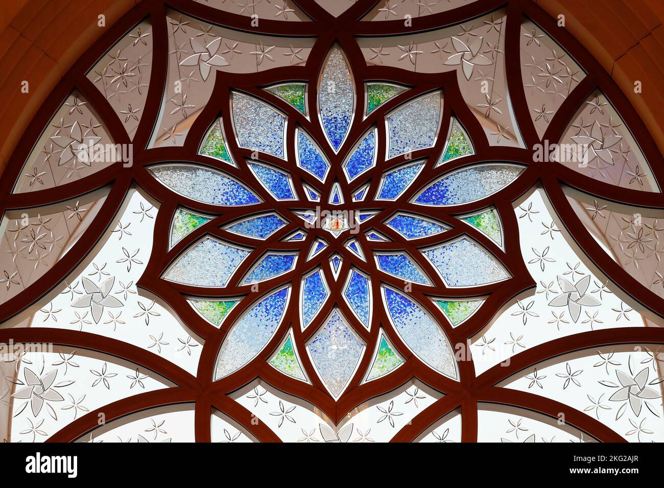 Stained Glass. Window frames. Sheikh Zayed Grand Mosque. Abu Dhabi