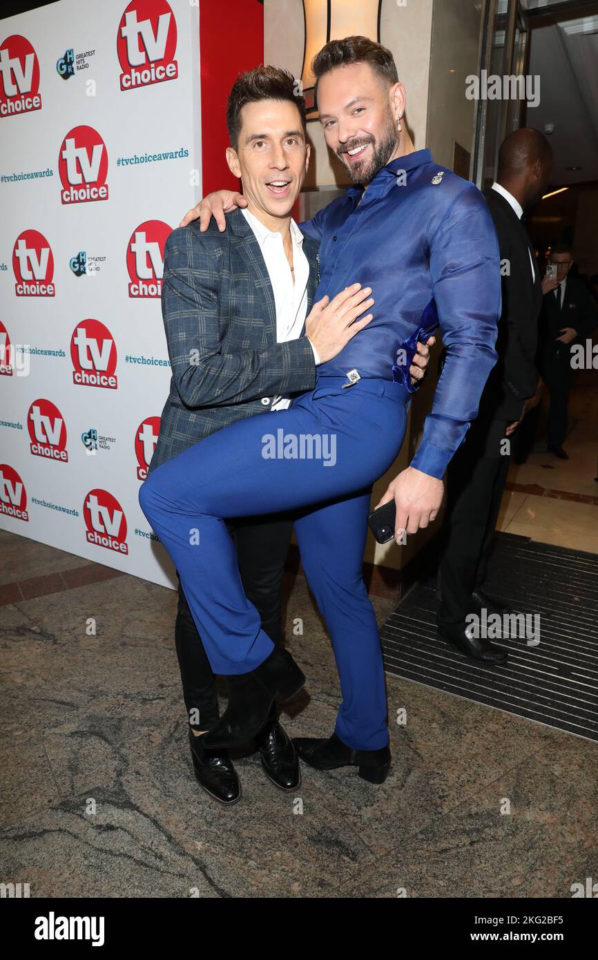 John Whaite attends the annual TV Choice Awards at Hilton Hotel in