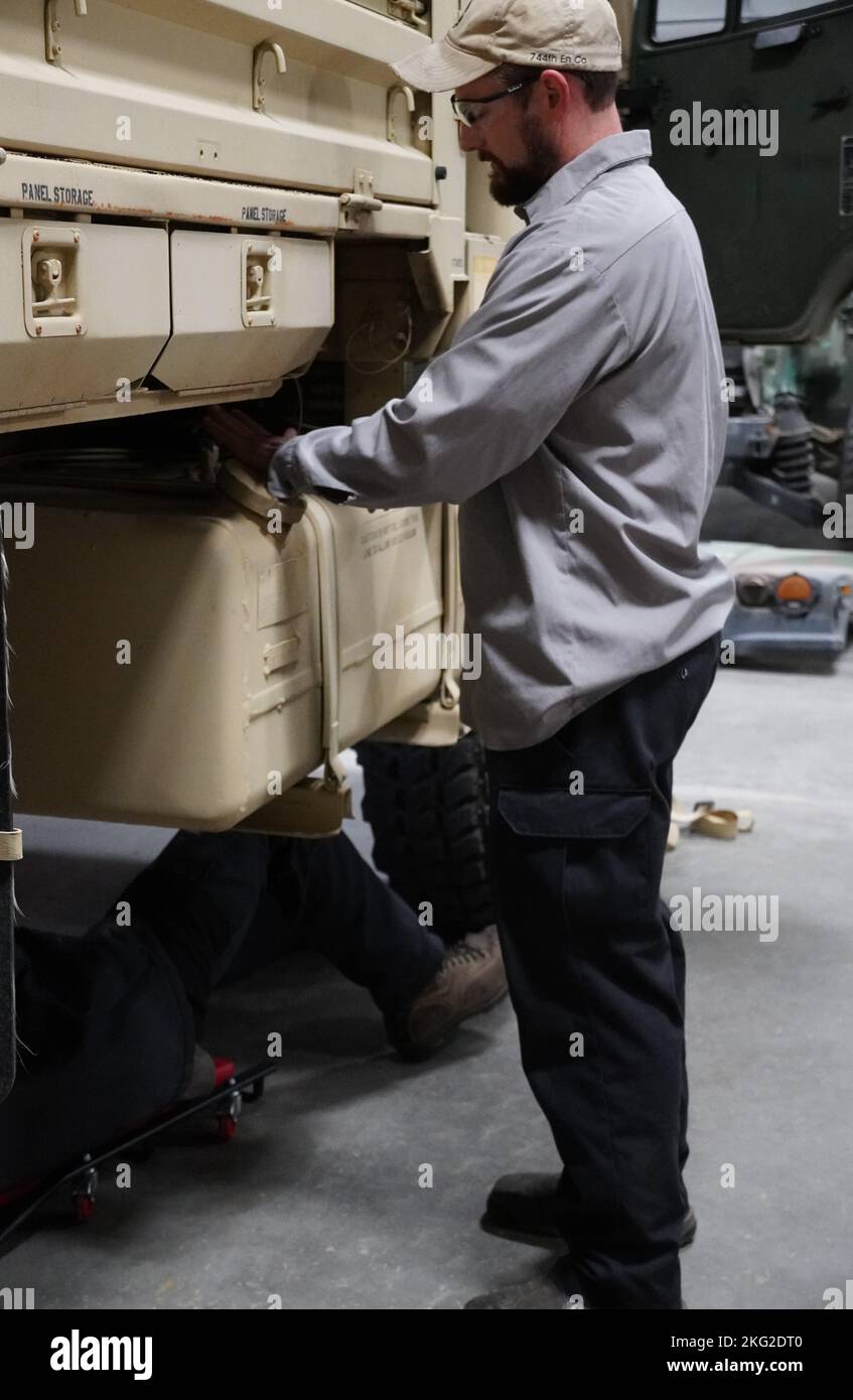 Jake Peck, Area Maintenance Support Activity 61, Boise, Idaho, checks