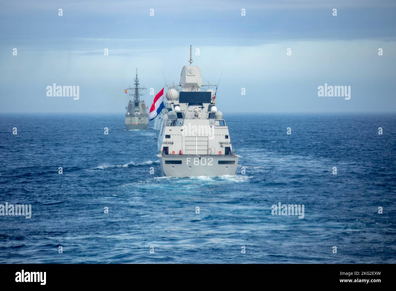 The Royal Netherlands Navy guided-missile carrying fast frigate HNLMS ...