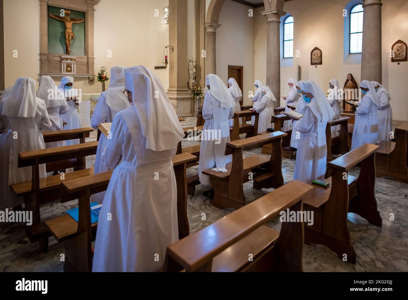 The Little Sisters of the Poor (French: Petites Sœurs des pauvres) is a Catholic religious institute for women. It was founded by Jeanne Jugan. Vatica Stock Photo