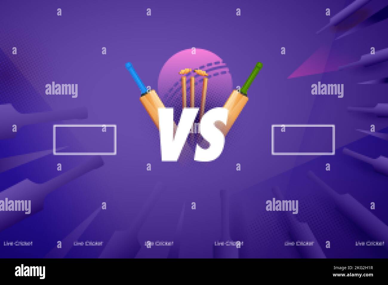 Competition versus cricket championship sports background with player