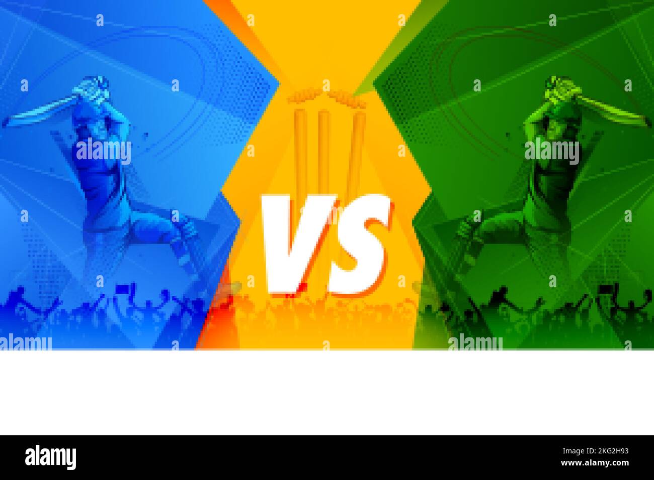 Competition versus cricket championship sports background with player