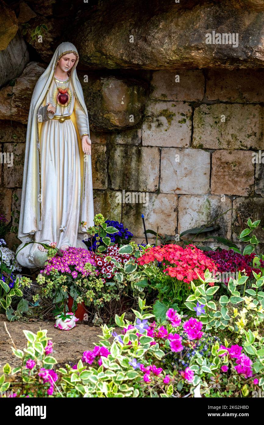 Virgin Mary statue in Our Lady of Lebanon sanctuary, Harissa, Lebanon