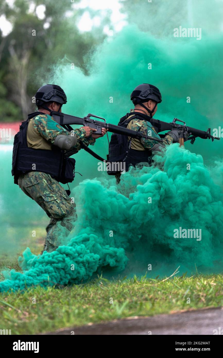 Royal Brunei Land Force (RBLF) soldiers with 2nd Battalion, RBLF