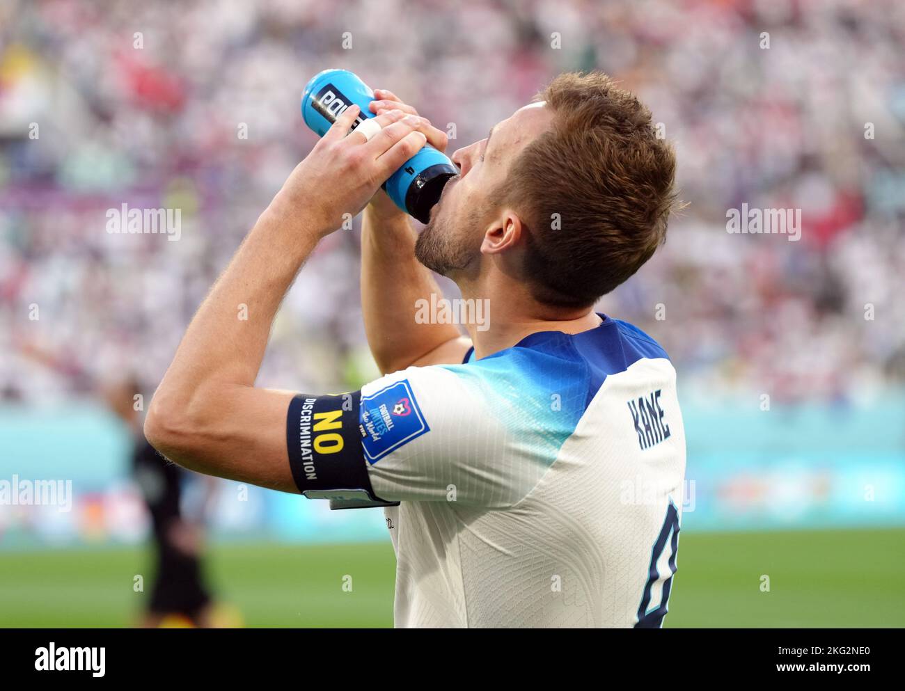 England captain Harry Kane wearing a FIFA 'no discrimination' armband ...