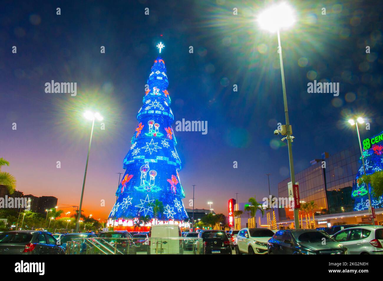 Christmas tree on the Barra Shopping, Rio de Janeiro, Brazil Stock Photo -  Alamy