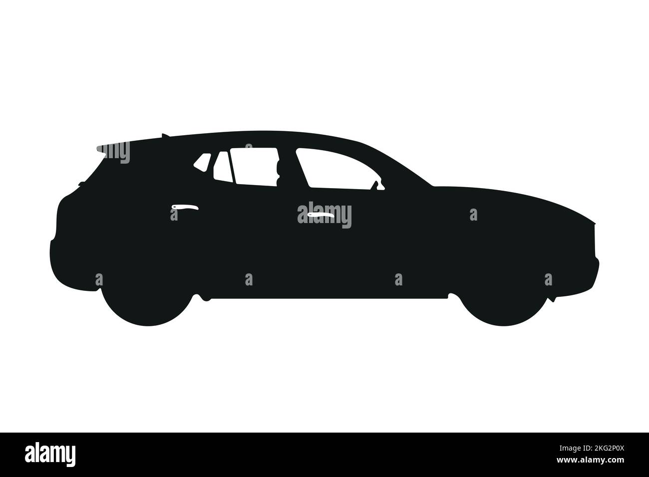 A silhouette of a car isolated on white background Stock Vector Image ...