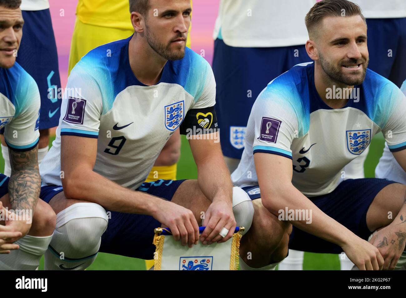 England's Harry Kane wearing FIFA's captain's armband before the FIFA