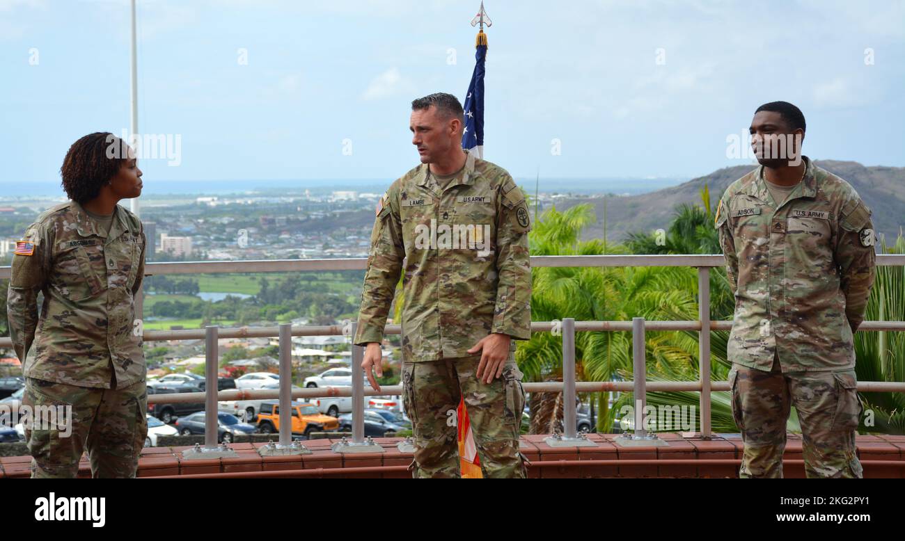 Staff Sgt. Taquesha Abson Re-enlistment & Farewell. Stock Photo